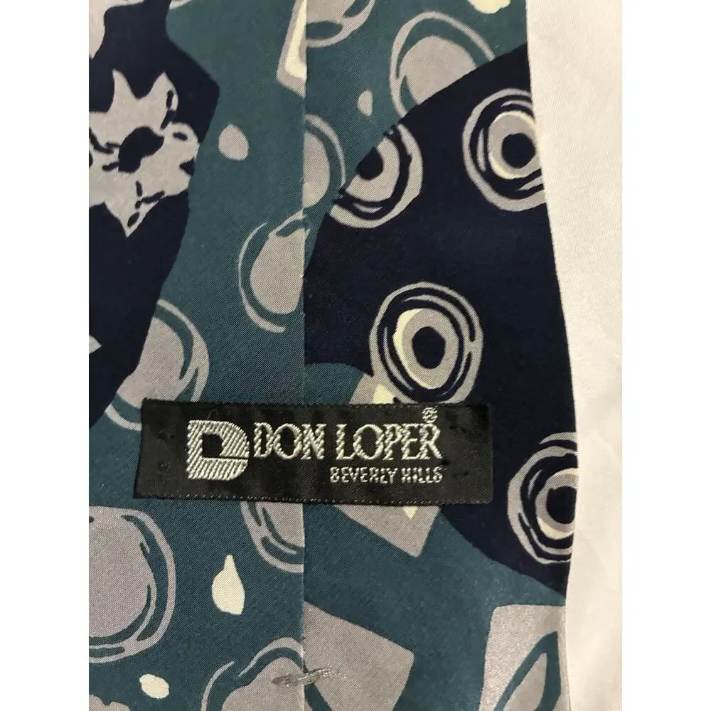 Don Loper Mens Neck Tie 100% Silk Made In USA